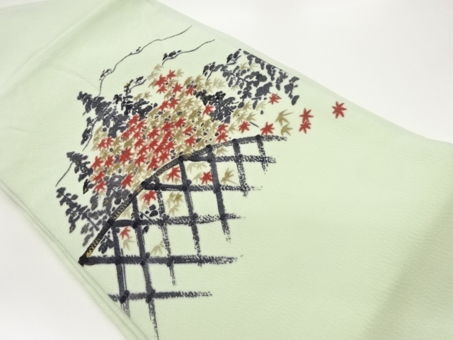 JAPANESE NAGOYA OBI / KINSAI / HAND PAINTED / PINE / ARTIST WORK